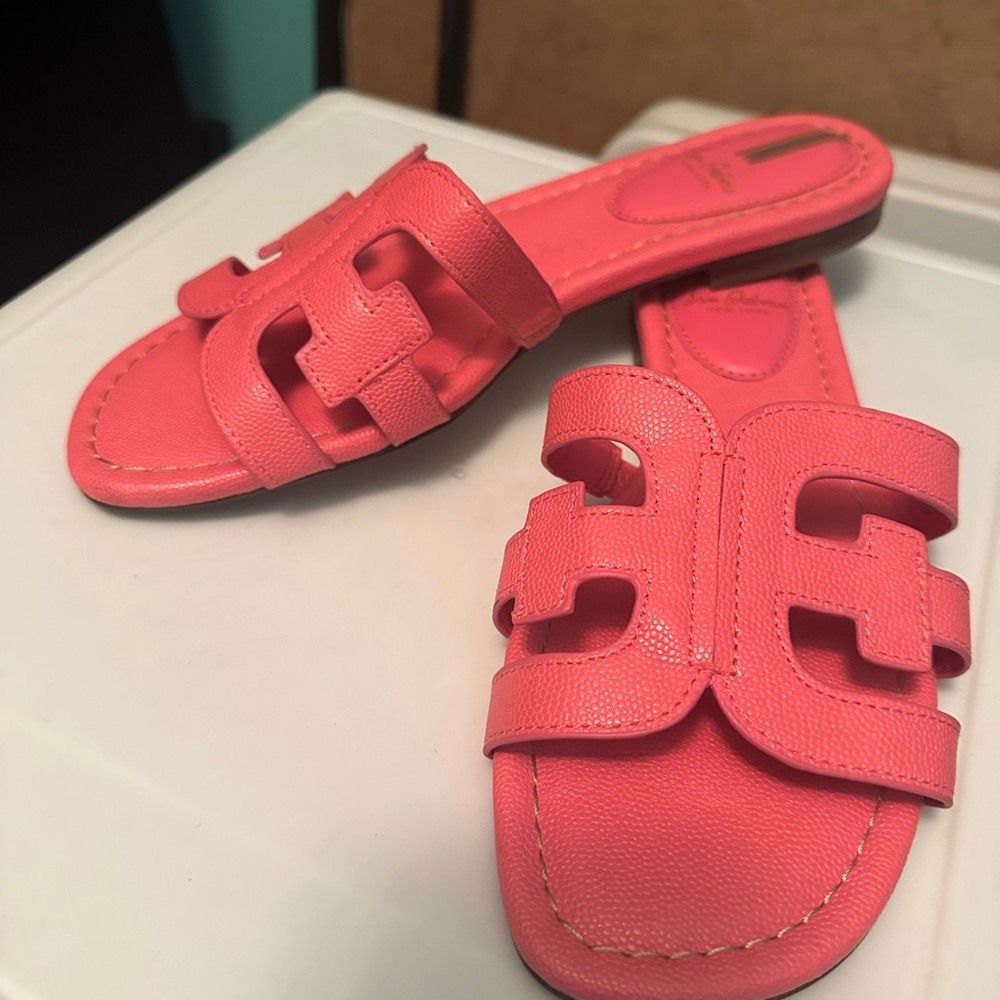 Women's Coral/Pink Slide Sandals 8